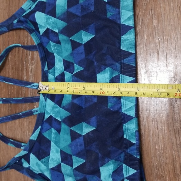 (M) Shambhala Geometric Print Athleisure Sports Bra Lightly Padded Yoga Leisure - Picture 4 of 7